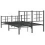 Estructura de cama cabecero y estribo metal negro 120x200 cm de , Camas y somieres - Ref: Foro24-355577, Precio: 109,73 €, De...