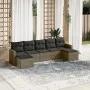 7-teiliges Gartensofa-Set mit grauen PE-Rattan-Kissen von , Gartensets - Ref: Foro24-3226235, Preis: 365,87 €, Rabatt: %