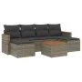 7-piece garden sofa set with gray PE rattan cushions by , Garden sets - Ref: Foro24-3226228, Price: 356,47 €, Discount: %