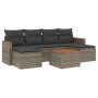 7-teiliges Gartensofa-Set mit grauen PE-Rattan-Kissen von , Gartensets - Ref: Foro24-3226228, Preis: 349,23 €, Rabatt: %