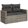 7-teiliges Gartensofa-Set mit grauen PE-Rattan-Kissen von , Gartensets - Ref: Foro24-3226228, Preis: 349,23 €, Rabatt: %