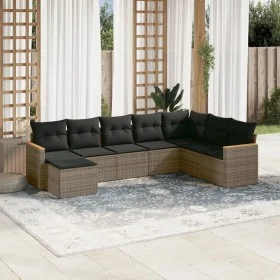 8-piece garden sofa set and gray synthetic rattan cushions by , Garden sets - Ref: Foro24-3226249, Price: 455,94 €, Discount: %