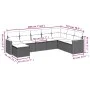 8-piece garden sofa set and gray synthetic rattan cushions by , Garden sets - Ref: Foro24-3226249, Price: 455,94 €, Discount: %