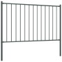 Grau pulverbeschichtetes Stahlzaunelement und Pfosten 1,7 x 1 m von vidaXL, Zaunpaneele - Ref: Foro24-145213, Preis: 67,31 €,...