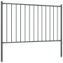 Panel de valla y postes acero recubrimiento polvo gris 1,7x1 m de vidaXL, Paneles de vallas - Ref: Foro24-145213, Precio: 58,...