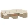 9-teiliges Gartensofa-Set mit beigen synthetischen Rattankissen von , Gartensets - Ref: Foro24-3226254, Preis: 577,18 €, Raba...
