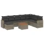 9-teiliges Gartenmöbel-Set und graue synthetische Rattankissen von , Gartensets - Ref: Foro24-3226256, Preis: 495,80 €, Rabat...