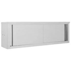 Küchenwandschrank mit Schiebetüren aus Stahl 150x40x50 cm von vidaXL, Lebensmittelbehälter - Ref: Foro24-51054, Preis: 259,93...