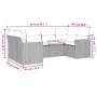 6-teiliges Gartenmöbel-Set und graue synthetische Rattankissen von , Gartensets - Ref: Foro24-3226263, Preis: 372,90 €, Rabat...