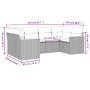 6-teiliges Gartenmöbel-Set und graue synthetische Rattankissen von , Gartensets - Ref: Foro24-3226263, Preis: 361,03 €, Rabat...