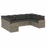 Set de muebles de jardín 9 pzas y cojines ratán sintético gris de , Conjuntos de jardín - Ref: Foro24-3226277, Precio: 531,35...
