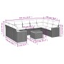 Garden sofa set 10 pieces with black synthetic rattan cushions by , Garden sets - Ref: Foro24-3226280, Price: 535,74 €, Disco...