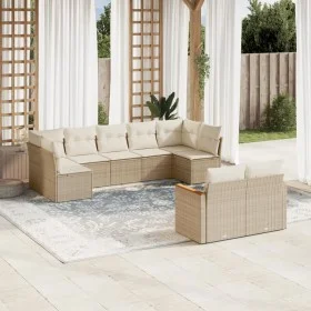 9-teiliges Gartensofa-Set mit beigen synthetischen Rattankissen von , Gartensets - Ref: Foro24-3226289, Preis: 611,20 €, Raba...