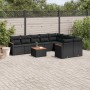Garden sofa set 10 pieces with black synthetic rattan cushions by , Garden sets - Ref: Foro24-3226307, Price: 606,75 €, Disco...