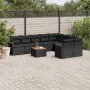 Garden sofa set 10 pieces with black synthetic rattan cushions by , Garden sets - Ref: Foro24-3226307, Price: 607,54 €, Disco...