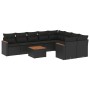 Garden sofa set 10 pieces with black synthetic rattan cushions by , Garden sets - Ref: Foro24-3226307, Price: 606,75 €, Disco...