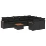Garden sofa set 10 pieces with black synthetic rattan cushions by , Garden sets - Ref: Foro24-3226307, Price: 607,54 €, Disco...