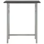 Set mesa y sillas altas de cocina 3 piezas madera y acero negro de vidaXL, muebles para cocinas y comedores - Ref: Foro24-284...