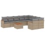 Garden sofa set with beige cushions 10 pieces synthetic rattan by , Garden sets - Ref: Foro24-3226311, Price: 574,79 €, Disco...