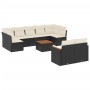 Garden sofa set 10 pieces with black synthetic rattan cushions by , Garden sets - Ref: Foro24-3226294, Price: 535,74 €, Disco...