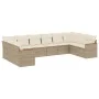 Garden sofa set with beige cushions 10 pieces synthetic rattan by , Garden sets - Ref: Foro24-3226324, Price: 659,27 €, Disco...