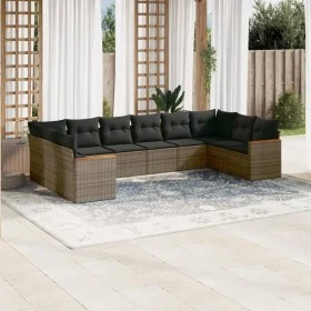 Set de sofás de jardín 10 pzas con cojines ratán sintético gris de , Conjuntos de jardín - Ref: Foro24-3226326, Precio: 585,7...