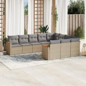 Garden sofa set with beige cushions 10 pieces synthetic rattan by , Garden sets - Ref: Foro24-3226339, Price: 614,90 €, Disco...