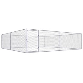 Außenzwinger aus verzinktem Stahl 4x4x1 m von vidaXL, Hundehütten und Zäune - Ref: Foro24-170820, Preis: 234,76 €, Rabatt: %