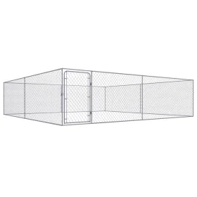Outdoor galvanized steel dog kennel 4x4x1 m by vidaXL, Dog kennels and fences - Ref: Foro24-170820, Price: 232,15 €, Discount: %