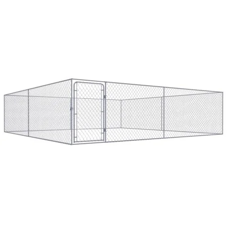 Außenzwinger aus verzinktem Stahl 4x4x1 m von vidaXL, Hundehütten und Zäune - Ref: Foro24-170820, Preis: 232,15 €, Rabatt: %