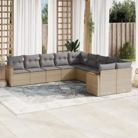 Garden sofa set with beige cushions 10 pieces synthetic rattan by , Garden sets - Ref: Foro24-3226353, Price: 614,90 €, Disco...