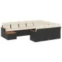 11-piece garden sofa set and black synthetic rattan cushions by , Garden sets - Ref: Foro24-3226364, Price: 628,53 €, Discoun...