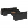 11-piece garden sofa set and black synthetic rattan cushions by , Garden sets - Ref: Foro24-3226391, Price: 603,60 €, Discoun...