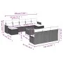 11-piece garden sofa set and black synthetic rattan cushions by , Garden sets - Ref: Foro24-3226391, Price: 603,60 €, Discoun...