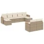 Set de sofás de jardín 9 pzas con cojines ratán sintético beige de , Conjuntos de jardín - Ref: Foro24-3226401, Precio: 587,2...