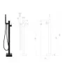 Grifo para bañera de pie acero inoxidable negro 90 cm de vidaXL, Grifos de bañera - Ref: Foro24-145096, Precio: 304,48 €, Des...