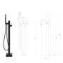 Grifo para bañera de pie acero inoxidable negro 90 cm de vidaXL, Grifos de bañera - Ref: Foro24-145096, Precio: 310,16 €, Des...