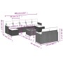 Gartensofa-Set mit beigen Kissen, 10-teilig, synthetisches Rattan von , Gartensets - Ref: Foro24-3226408, Preis: 567,04 €, Ra...