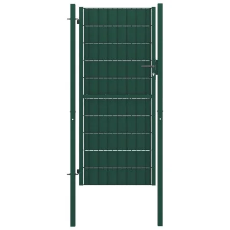 Green PVC and steel fence gate 100x164 cm by vidaXL, garden gates - Ref: Foro24-145230, Price: 212,10 €, Discount: %