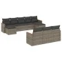 10-teiliges Gartensofa-Set mit grauen synthetischen Rattankissen von , Gartensets - Ref: Foro24-3226417, Preis: 566,70 €, Rab...