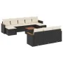 11-piece garden sofa set and black synthetic rattan cushions by , Garden sets - Ref: Foro24-3226420, Price: 590,84 €, Discoun...