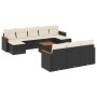 11-teiliges Gartensofa-Set und schwarze synthetische Rattankissen von , Gartensets - Ref: Foro24-3226420, Preis: 552,72 €, Ra...