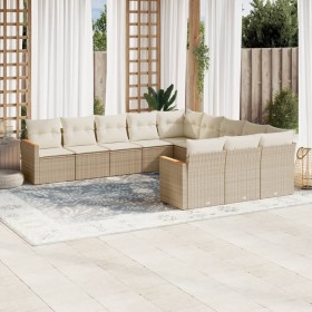 11-piece garden sofa set with beige synthetic rattan cushions by , Garden sets - Ref: Foro24-3226429, Price: 672,18 €, Discou...