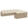 11-teiliges Gartensofa-Set mit beigen synthetischen Rattankissen von , Gartensets - Ref: Foro24-3226429, Preis: 709,24 €, Rab...