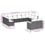 Gartensofa-Set 12-teilig mit schwarzen synthetischen Rattankissen von , Gartensets - Ref: Foro24-3226441, Preis: 630,77 €, Ra...