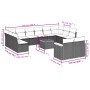 Garden sofa and cushion set 13 pieces black synthetic rattan by , Garden sets - Ref: Foro24-3226448, Price: 726,69 €, Discoun...