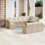 Garden sofa set with cushions 13 pieces beige synthetic rattan by , Garden sets - Ref: Foro24-3226457, Price: 887,76 €, Disco...