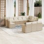 Set sofás de jardín con cojines 13 pzas ratán sintético beige de , Conjuntos de jardín - Ref: Foro24-3226457, Precio: 838,07 ...