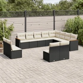 Garden sofa set 12 pieces with black synthetic rattan cushions by , Garden sets - Ref: Foro24-3226469, Price: 652,35 €, Disco...