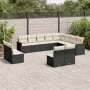 Garden sofa set 12 pieces with black synthetic rattan cushions by , Garden sets - Ref: Foro24-3226469, Price: 652,35 €, Disco...